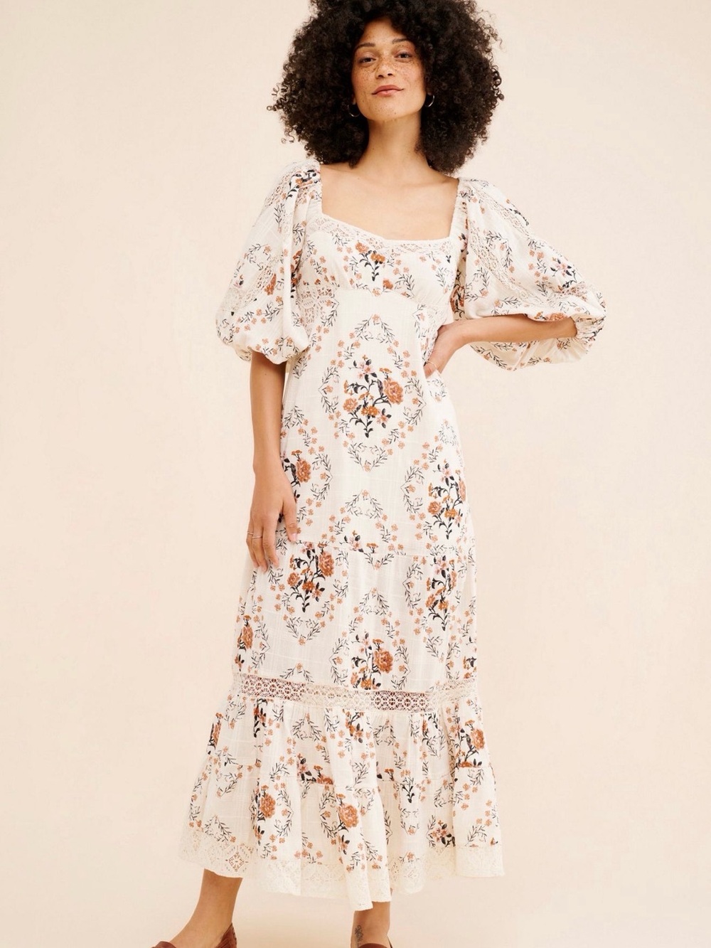 Free People All the Attitude Printed Maxi Dress